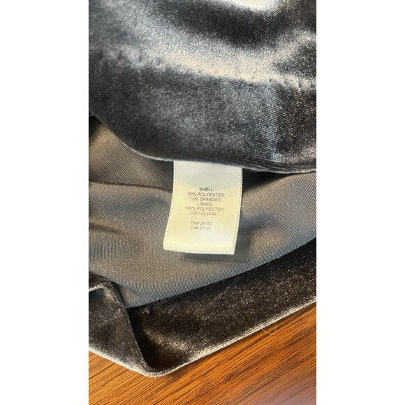Eliza J Velvet Jumpsuit Size 4 Gray Long Sleeve - Picture 6 of 12
